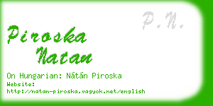 piroska natan business card
