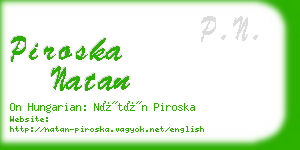 piroska natan business card